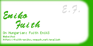 eniko fuith business card
