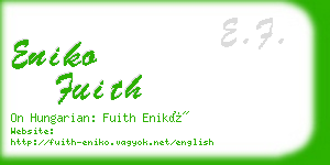 eniko fuith business card